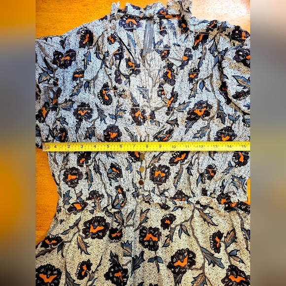 Anthropologie Brown and Black Long Sleeve Sundress - Picture 2 of 9